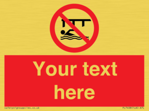 Custom Do not swim in the vicinity of piers